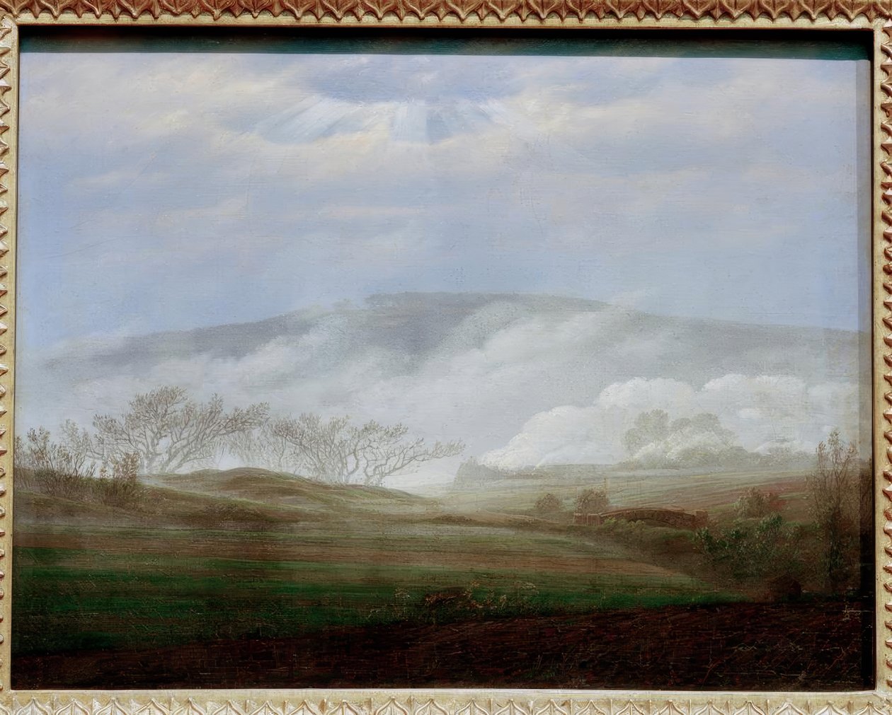 Niebla en el valle del Elba de Caspar David Friedrich
