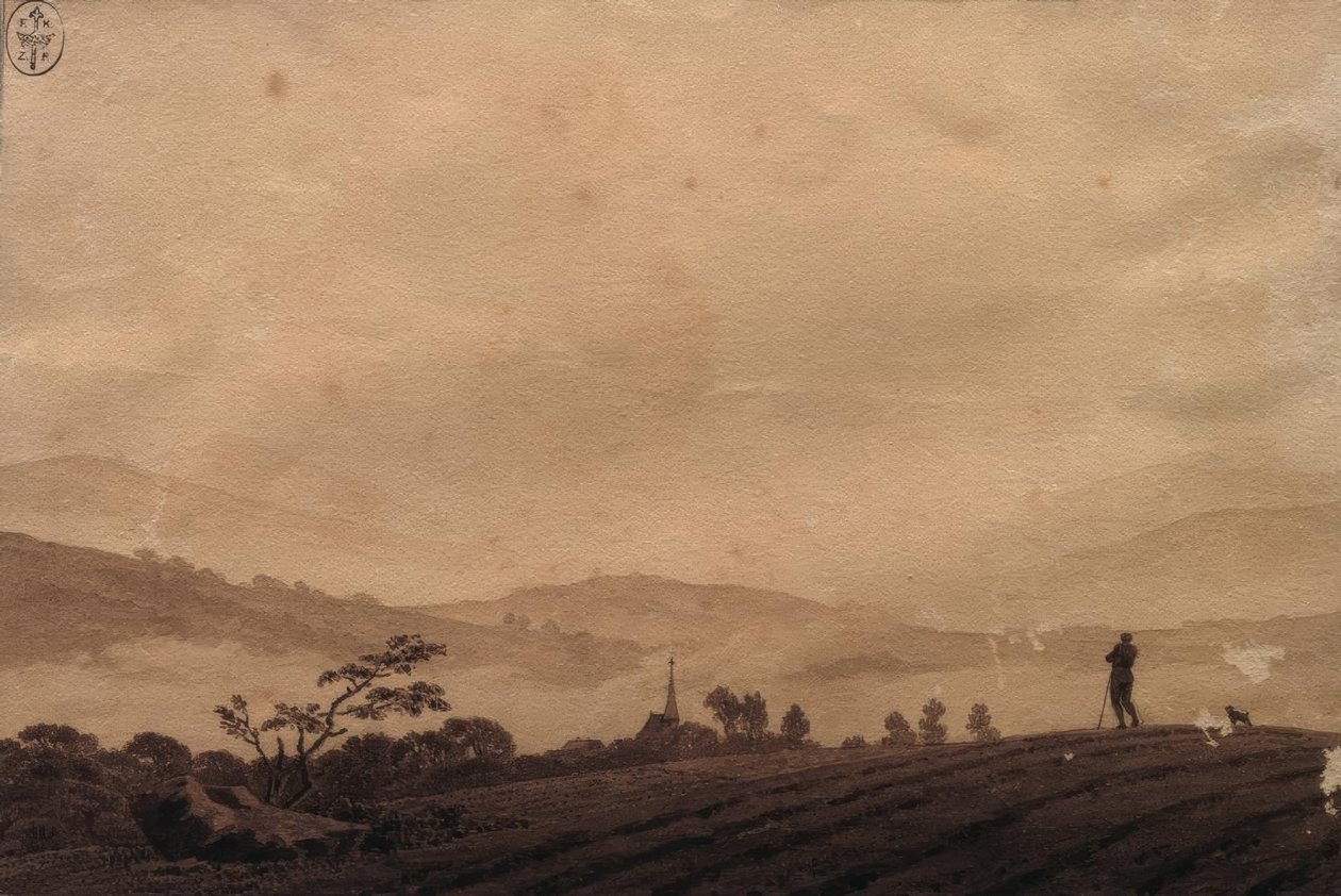 Mañana de niebla de Caspar David Friedrich