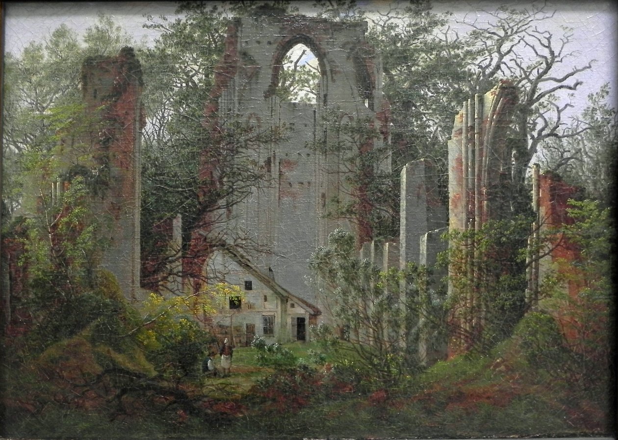 Ruinas del monasterio de Eldena, cerca de Greifswald de Caspar David Friedrich