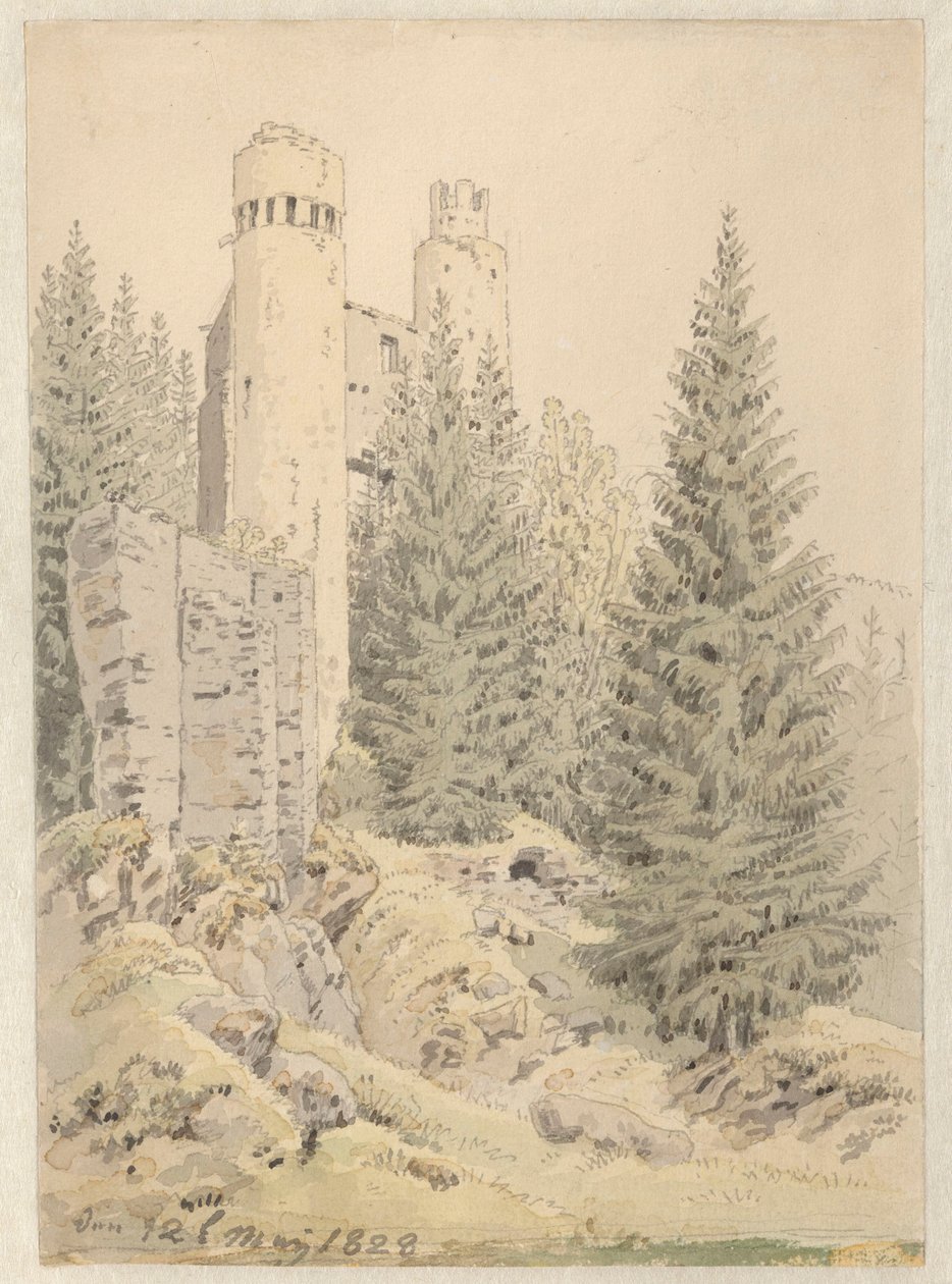 La hoja de costes de «The Ruin» en Bilina de Caspar David Friedrich
