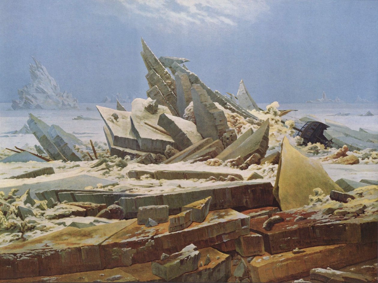 El mar de hielo (El naufragio de la esperanza) de Caspar David Friedrich