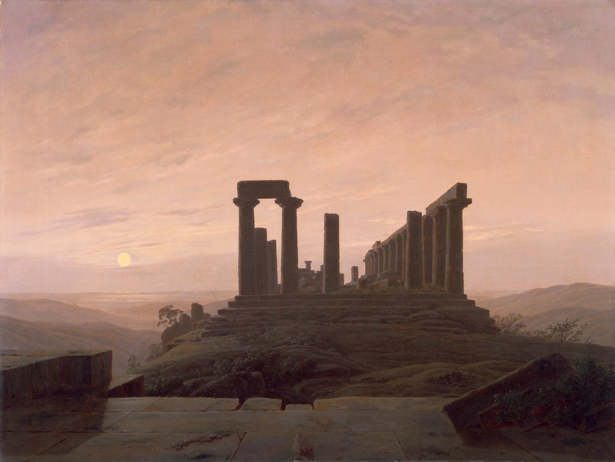 El Templo de Juno en Agrigento de Caspar David Friedrich