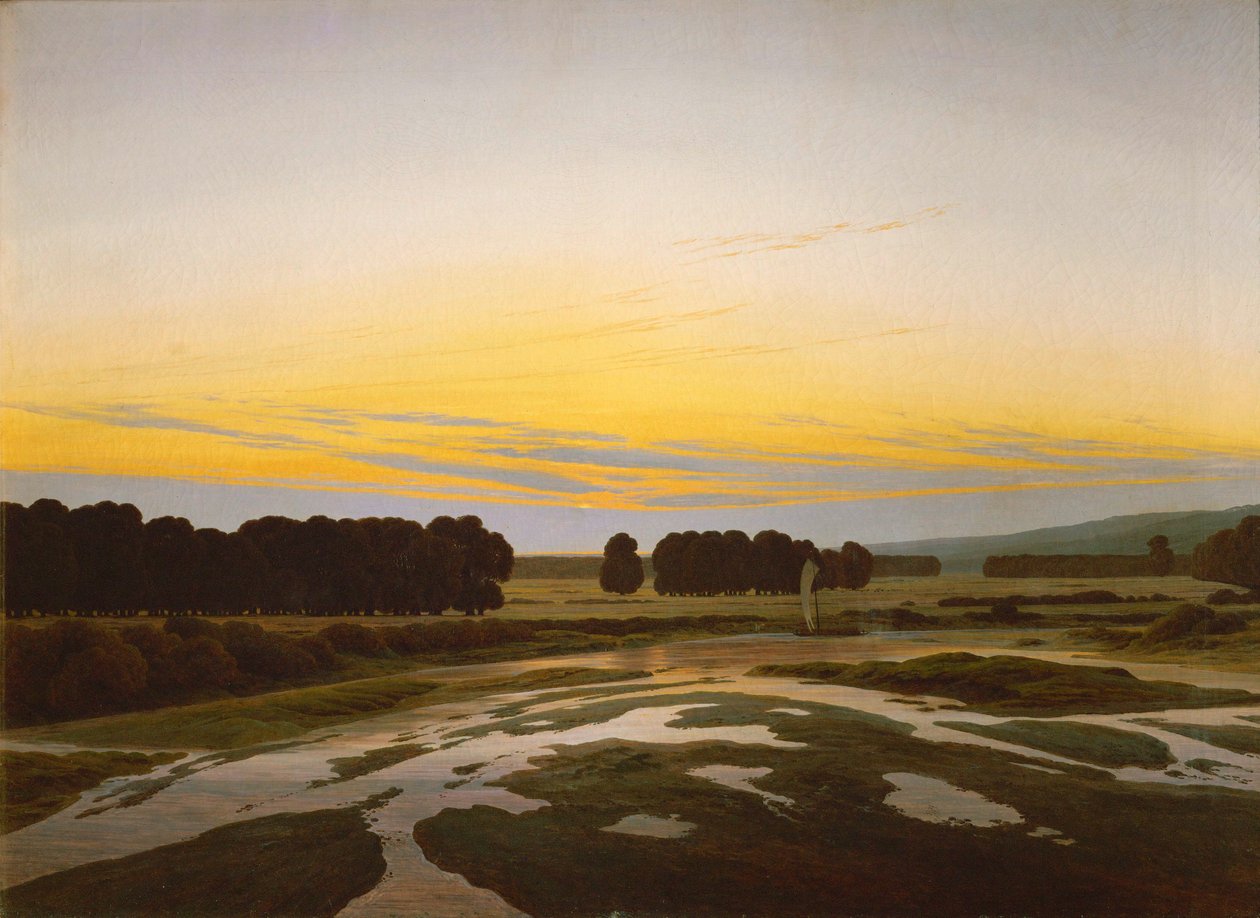 La gran reserva cerca de Dresde de Caspar David Friedrich