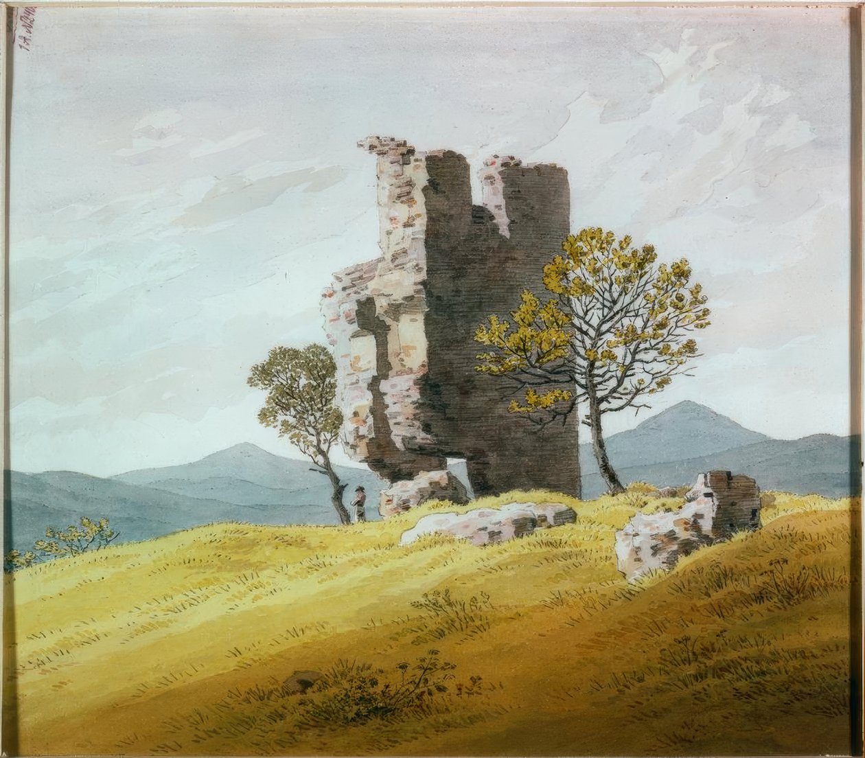 Ruina de torre de Caspar David Friedrich