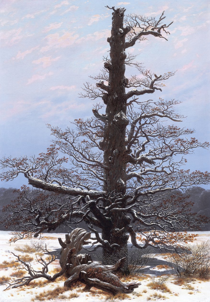 Paisaje invernal (árbol desnudo) de Caspar David Friedrich