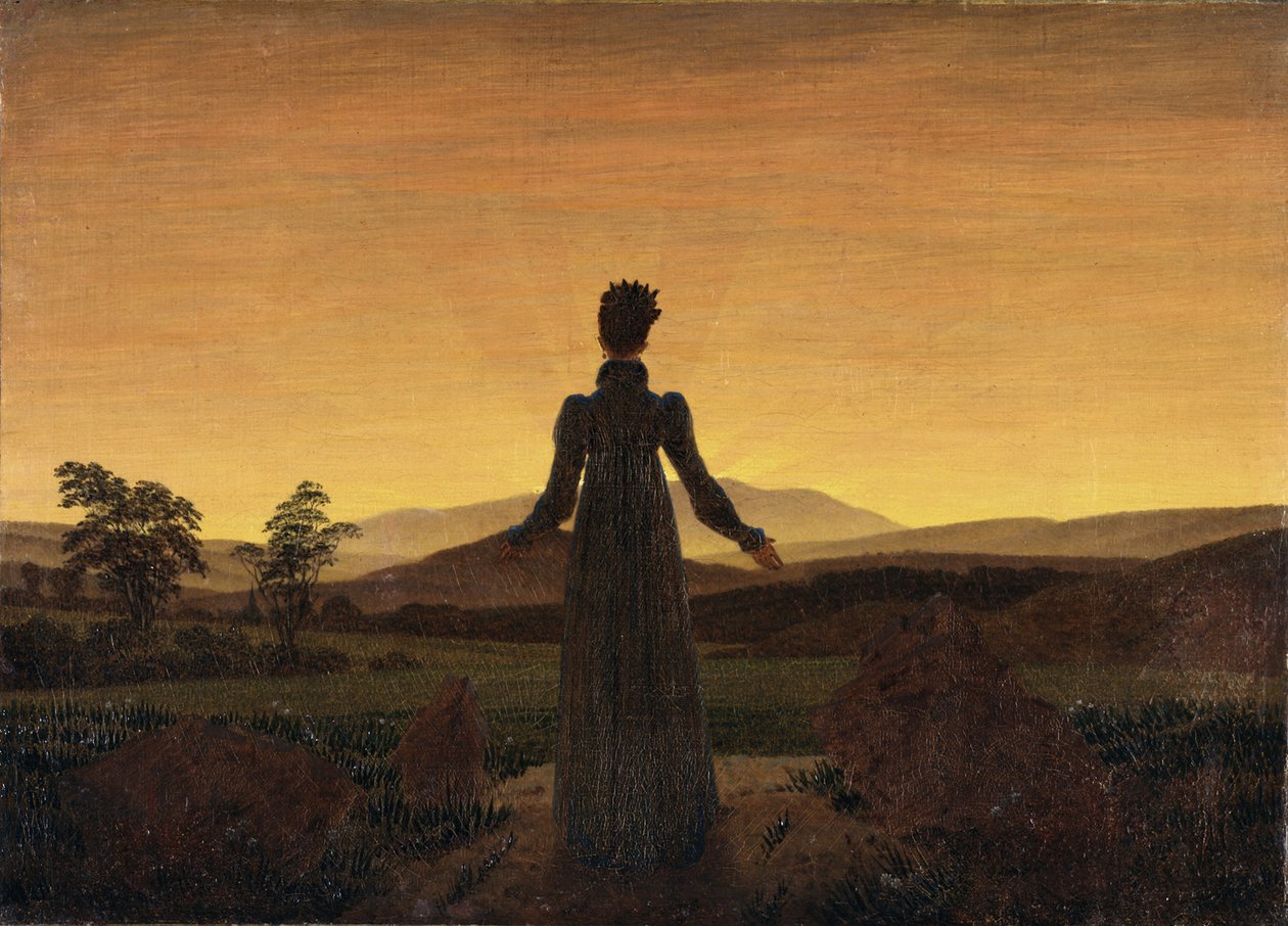 Mujer ante el Sol Naciente, ca 1818 de Caspar David Friedrich