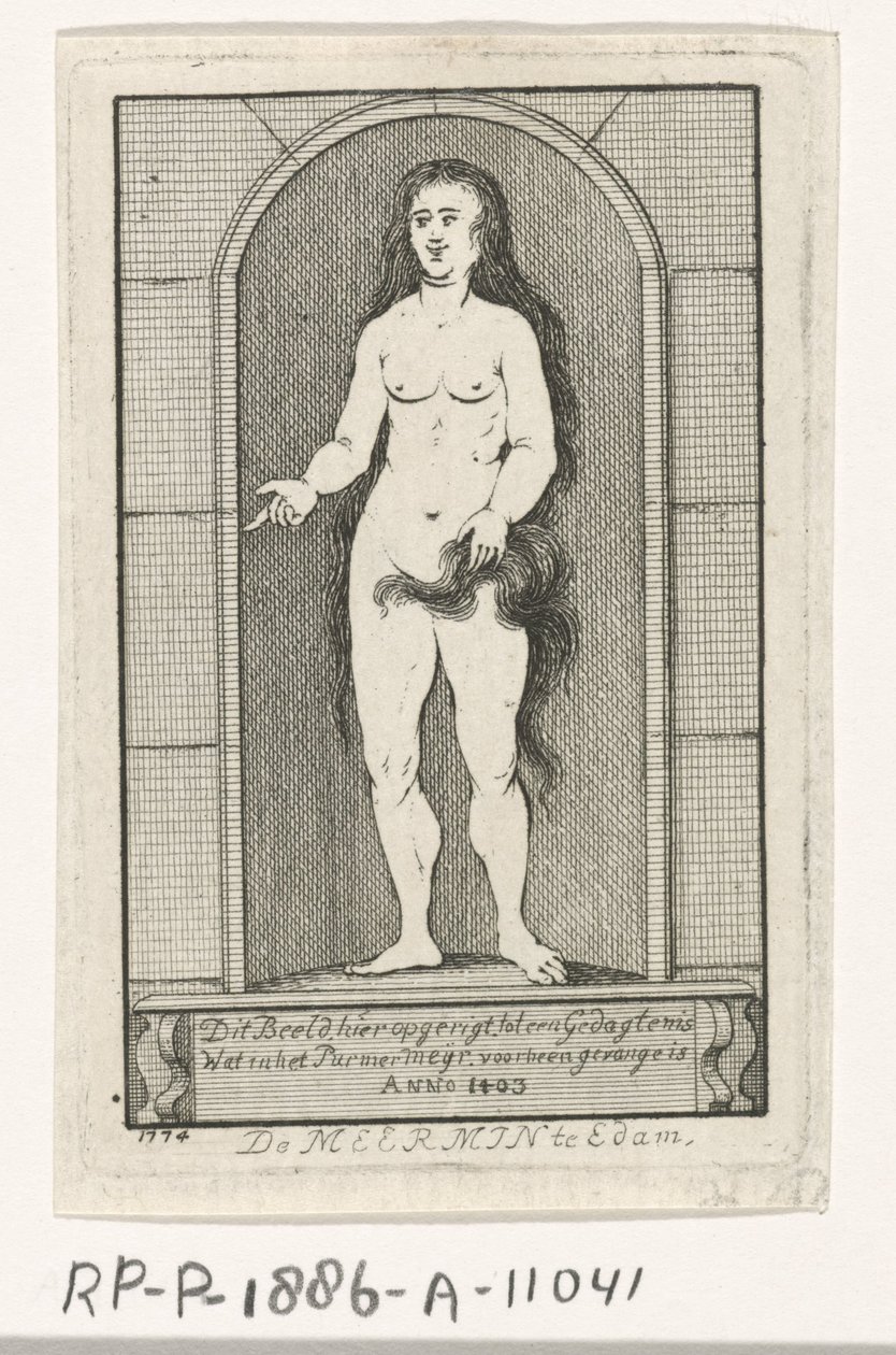 Nicho con la estatua de una sirena de Caspar Jacobsz. Philips