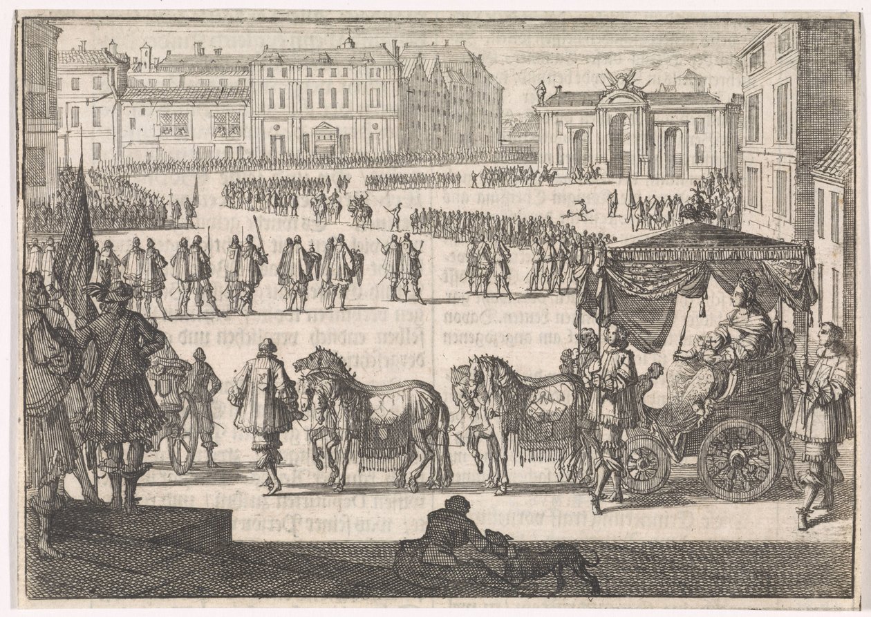 Inauguración de Cristina, Reina de Suecia en Estocolmo, 1650 de Caspar Luyken (attributed to)