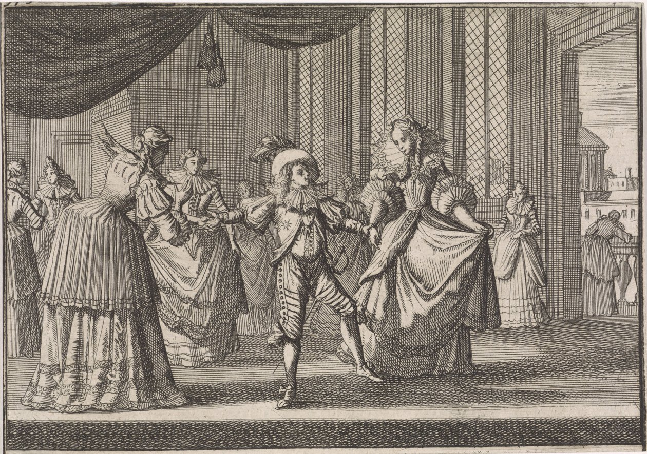 Educación de Balthazar Karel, el hijo mayor del rey Felipe IV, 1642 de Caspar Luyken (attributed to)