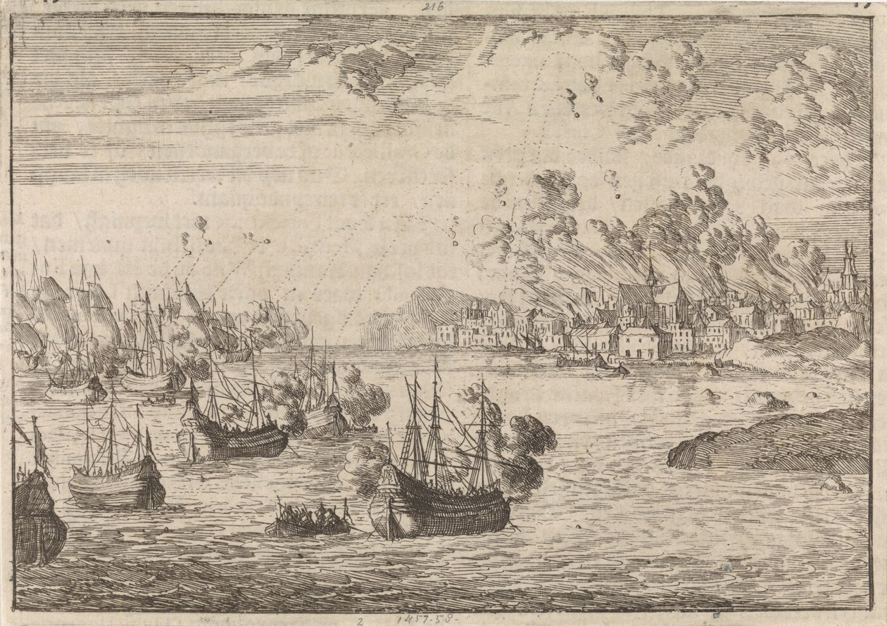 Bombardeo de Dieppe, 1694 de Caspar Luyken