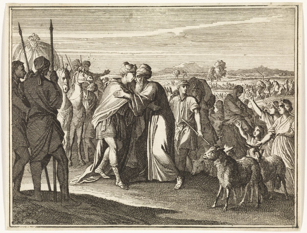 El encuentro entre Jacob y José de Caspar Luyken