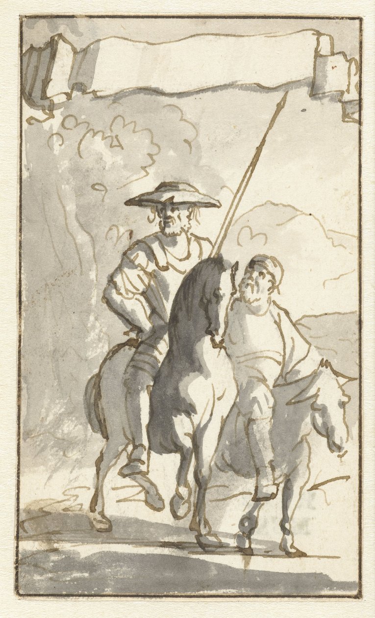 Impresión del título de Don Quijote
Diseños para el quinto volumen de la Histoire de l