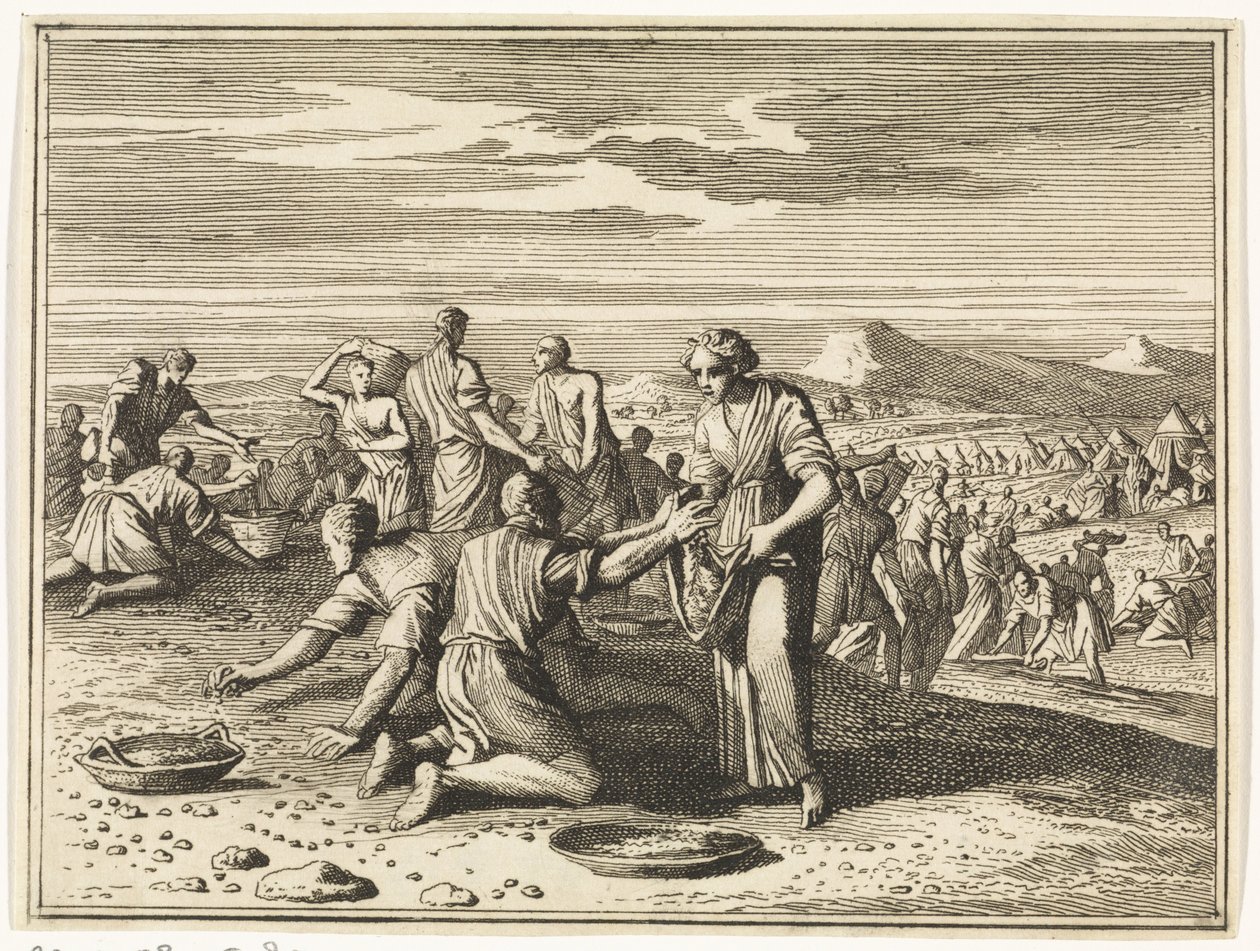 La recolección del maná en el desierto de Caspar Luyken
