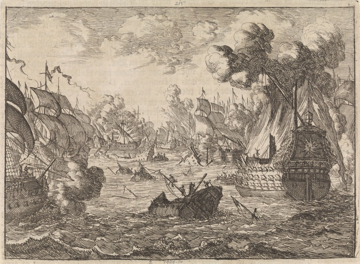 Batalla Naval del Cabo La Hogue, 1692 de Caspar Luyken