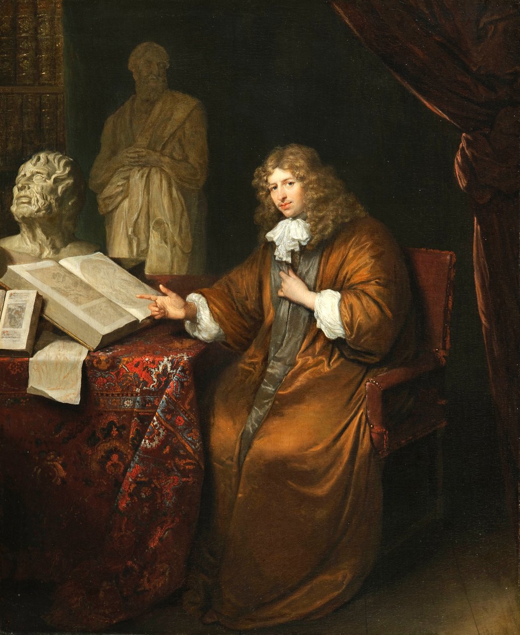 Retrato del coleccionista Abraham van Lennep (1627-1678) de Caspar Netscher