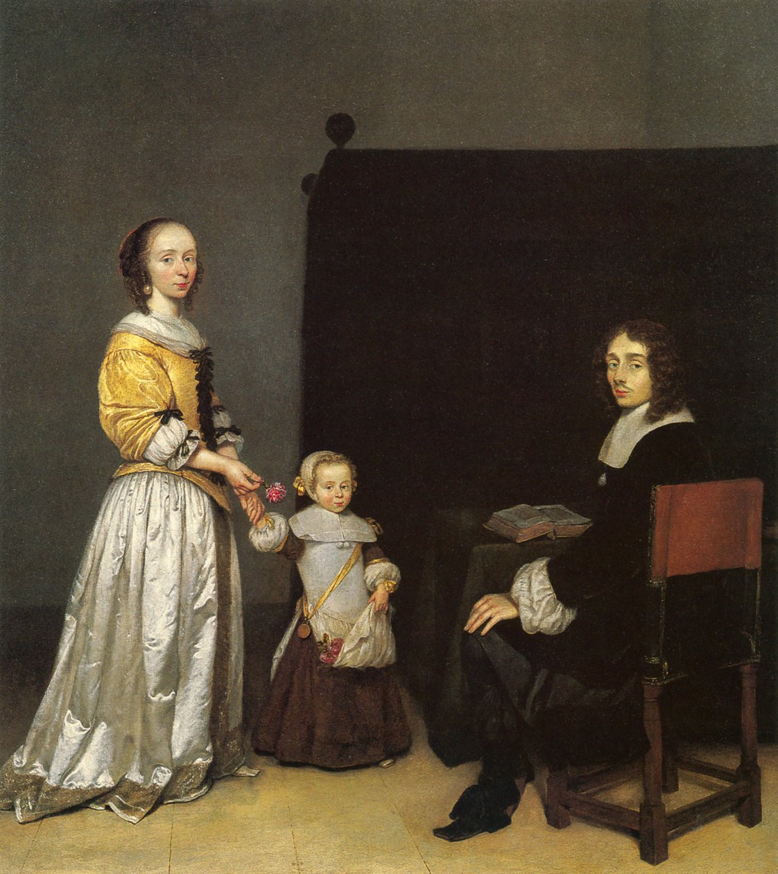 Retrato de una familia desconocida de Caspar Netscher