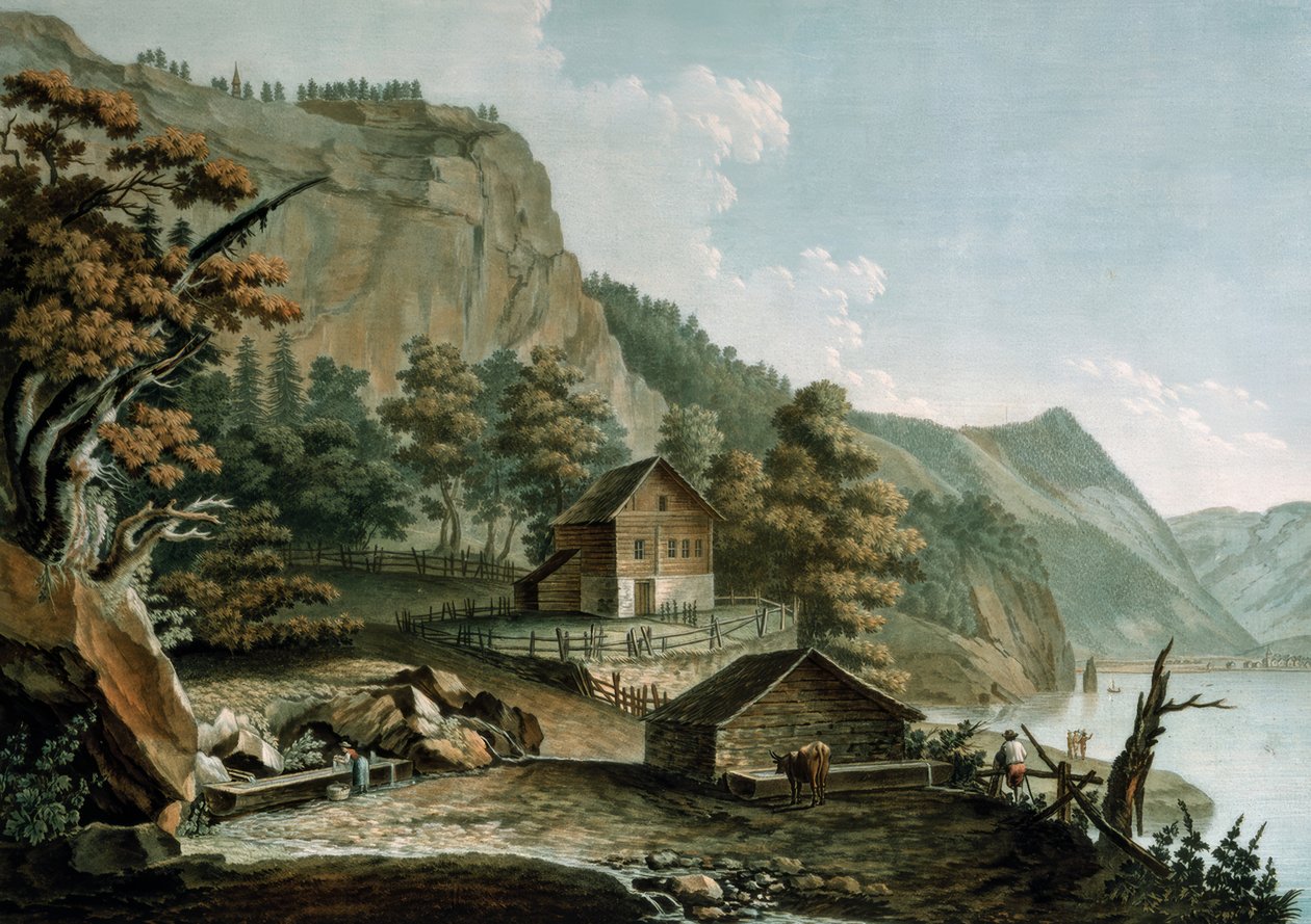 Vista de la pradera de Rütli de Caspar Wolf