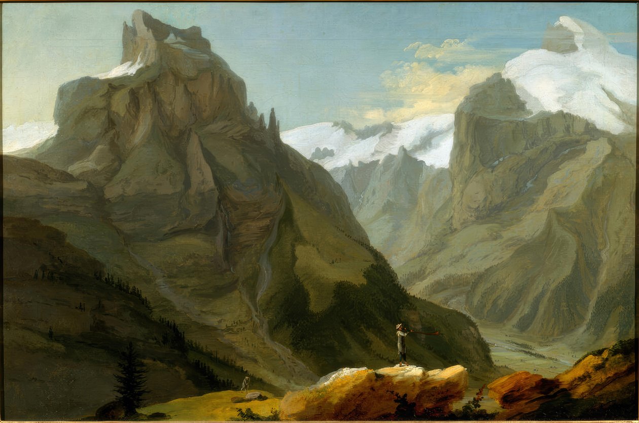 Vista de Titlis y Hahnen de Caspar Wolf