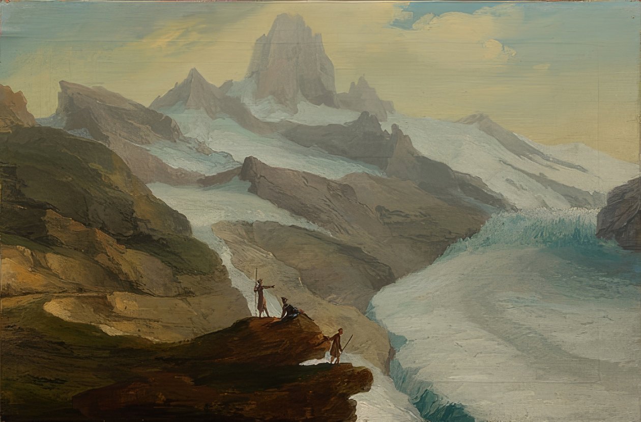 Vista desde Bänisegg sobre el glaciar inferior de Grindelwald. 1778 de Caspar Wolf
