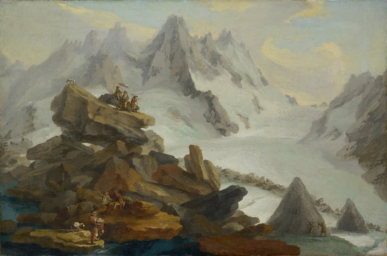 El glaciar Lauteraar de Caspar Wolf