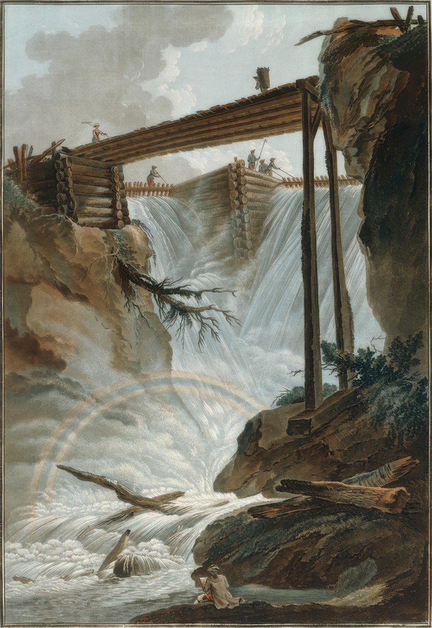 Cascada en el Mühletal de Caspar Wolf