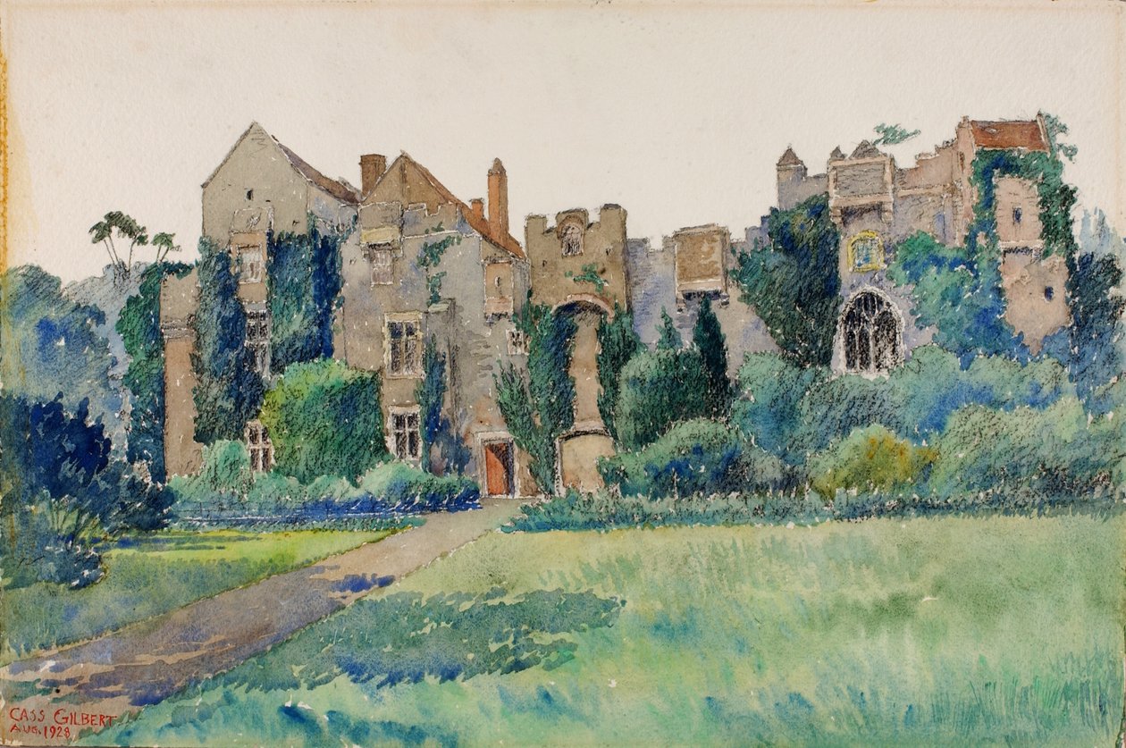 Castillo de Compton, Devonshire, Inglaterra de Cass Gilbert
