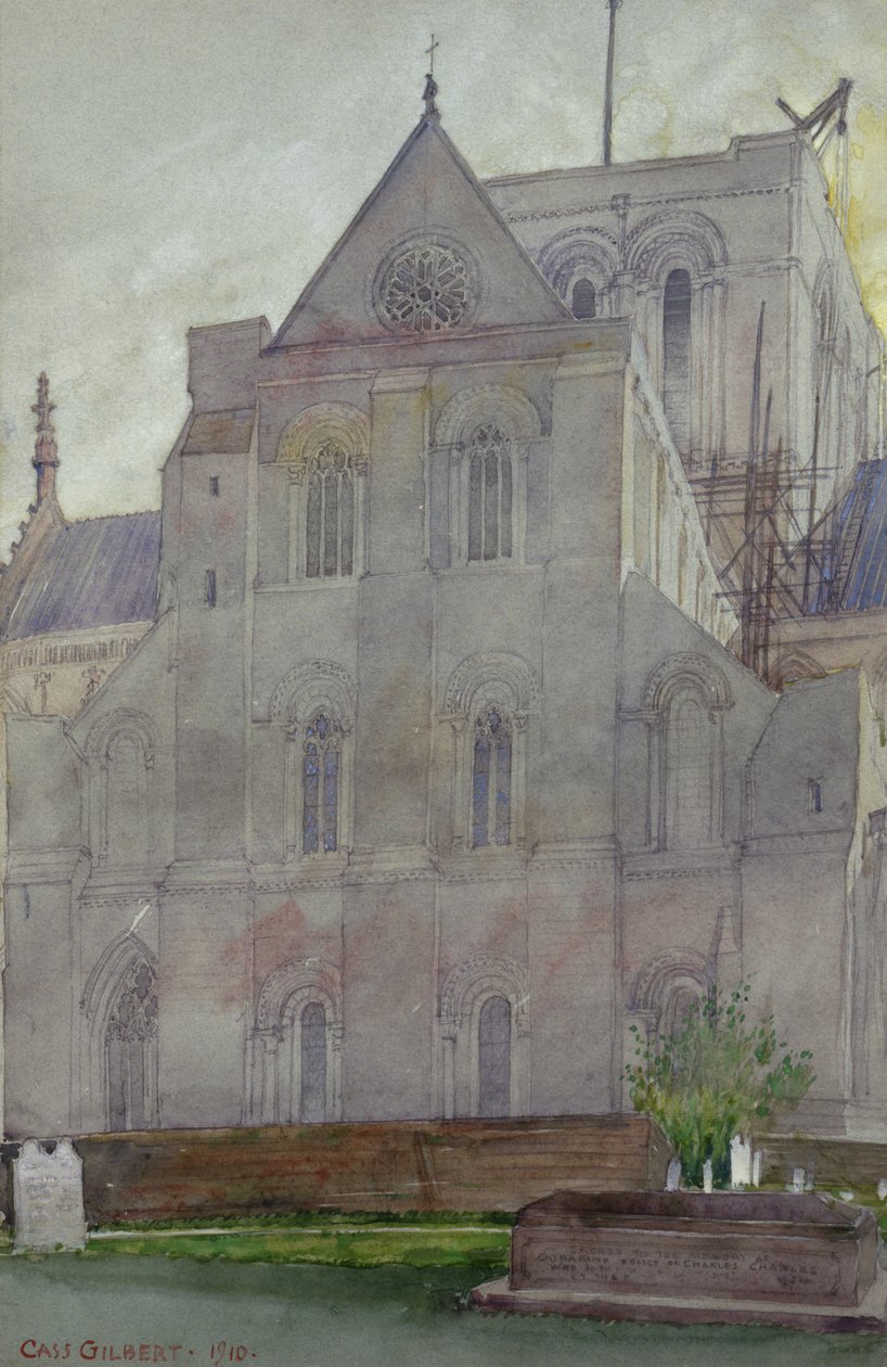Transepto norte, Catedral de Winchester, Inglaterra, 1910 de Cass Gilbert