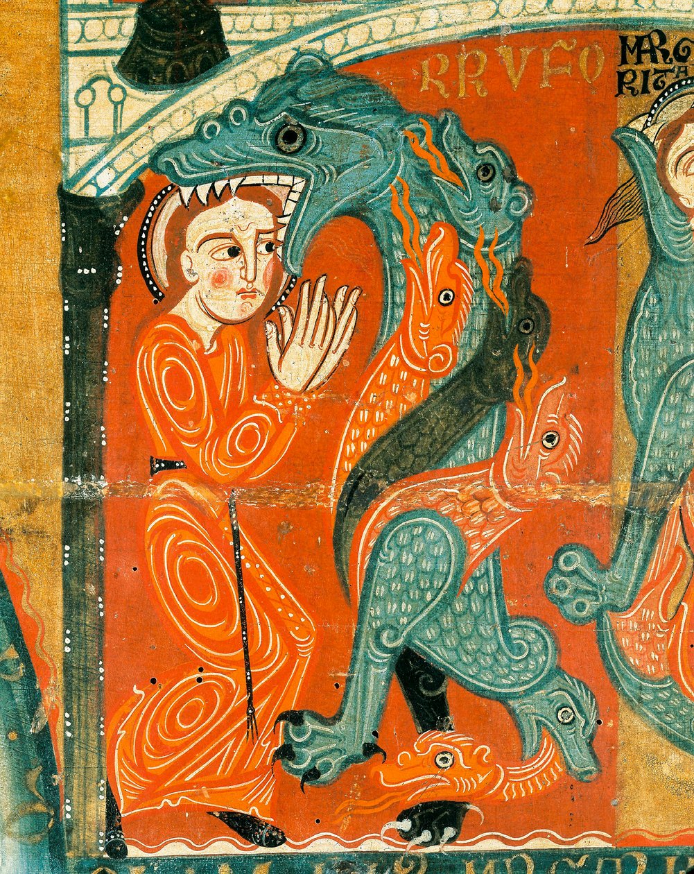 El martirio de Santa Margarita (detalle) de Catalan School