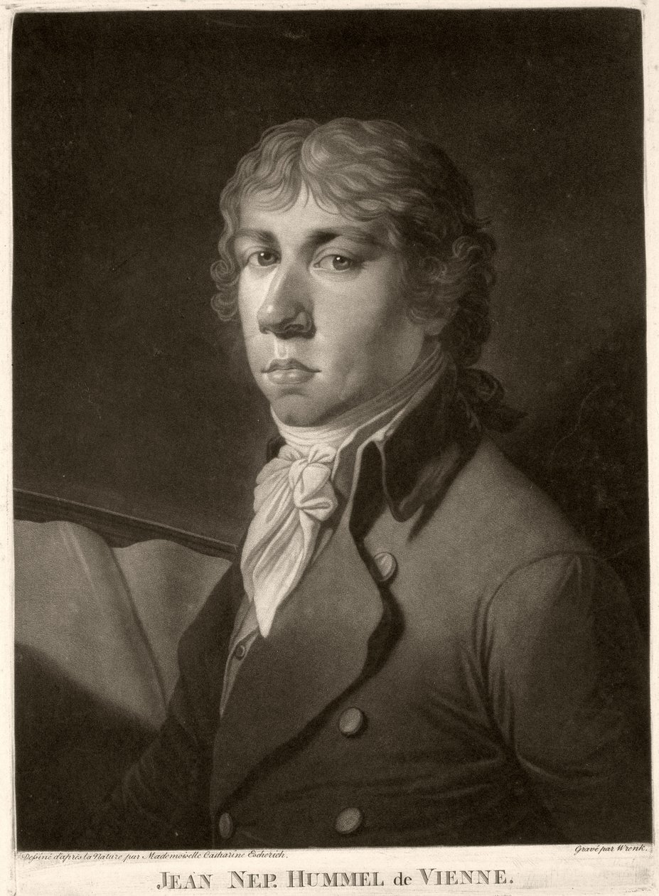 Johann Nepomuk Hummel (1778-1837) grabado por Wrenck de Catharina Escherich