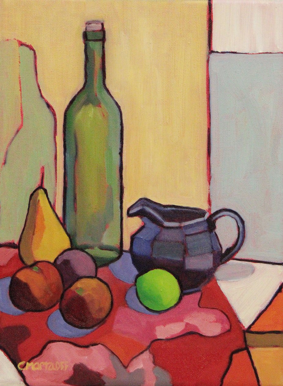 Geometría del color, 2023 (óleo sobre lienzo) de Catherine J Martzloff