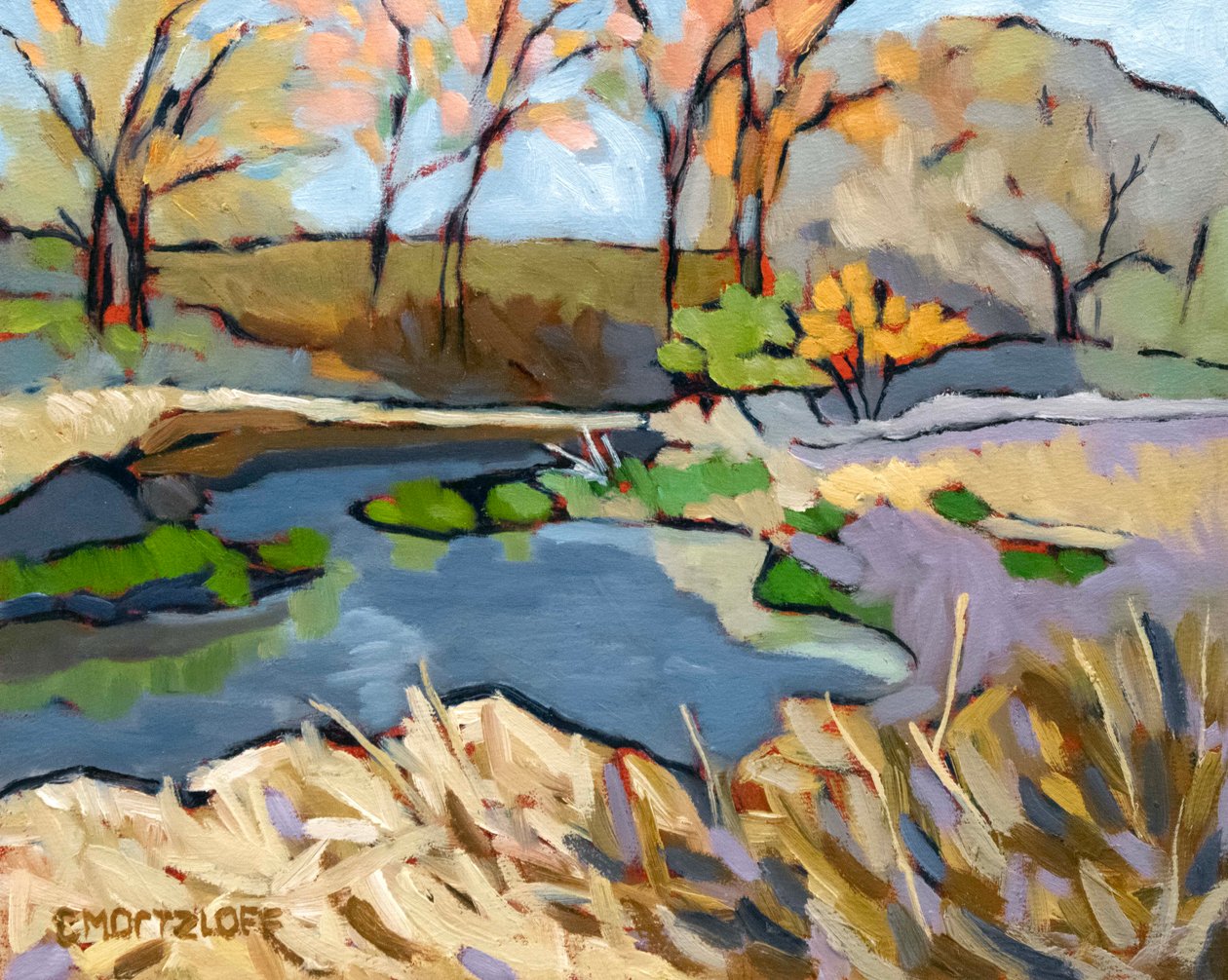 El río tranquilo, 2022 (óleo) de Catherine J Martzloff