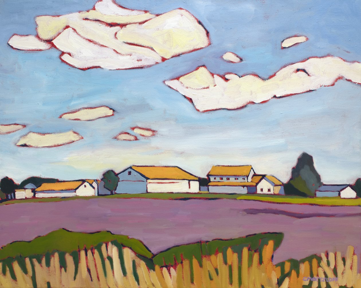 Vagando por el campo, 2022 (Óleo sobre lienzo) de Catherine J Martzloff
