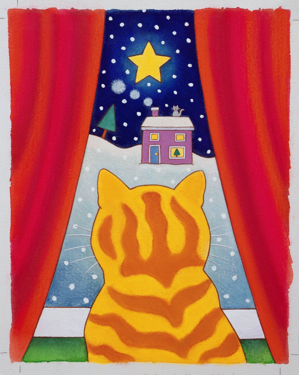Gato en la ventana de Cathy Baxter