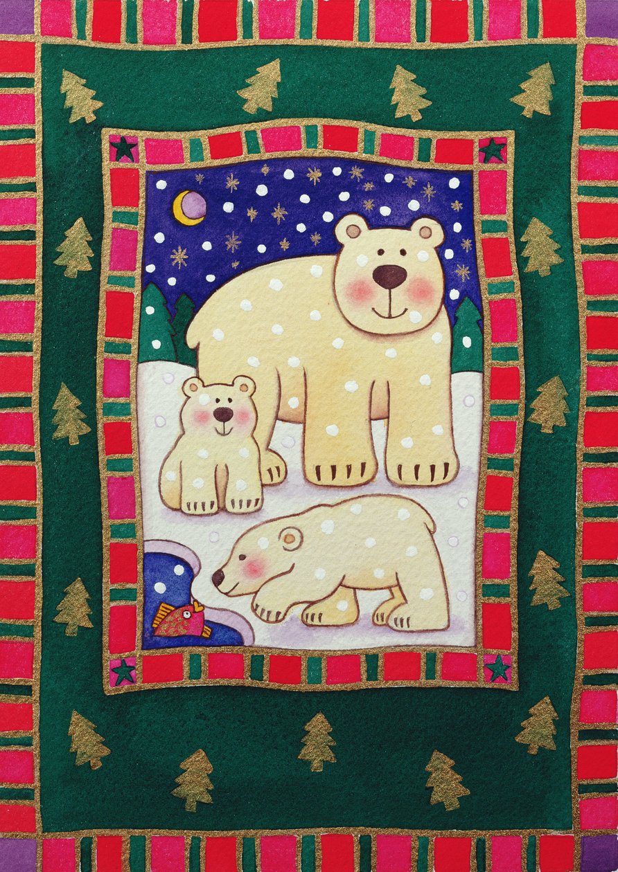 Oso polar y cachorros de Cathy Baxter