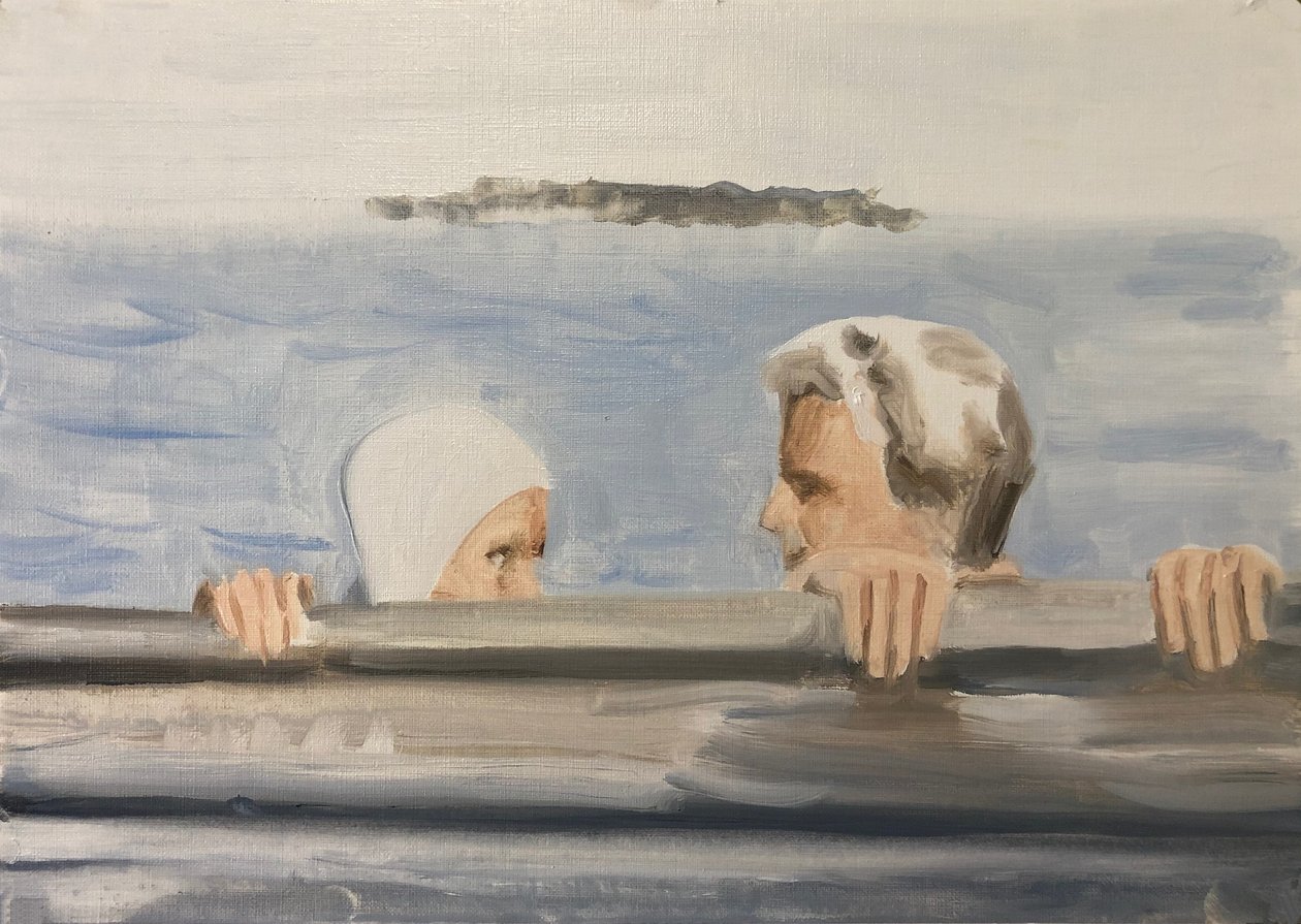 02.05.20 Le gustaba, 2020 (óleo sobre papel) de Cathy Lomax