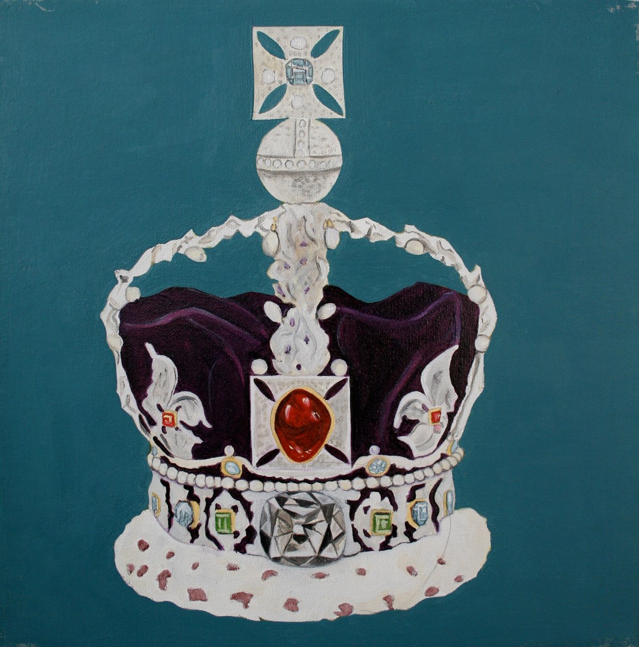 Joyas de la Corona 5, 2001 (óleo sobre lienzo) de Cathy Lomax