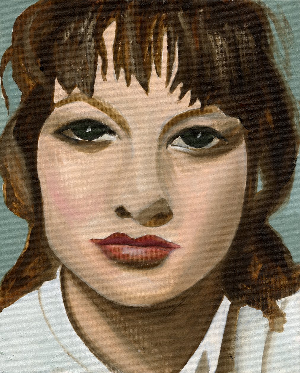 Corte de pluma, 2005 (óleo sobre tabla) de Cathy Lomax