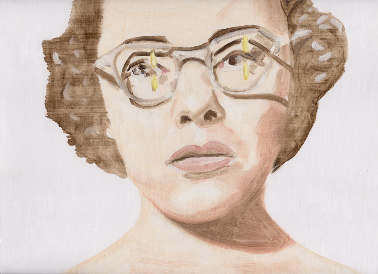 Ojos de llama, 2017 (óleo sobre papel) de Cathy Lomax