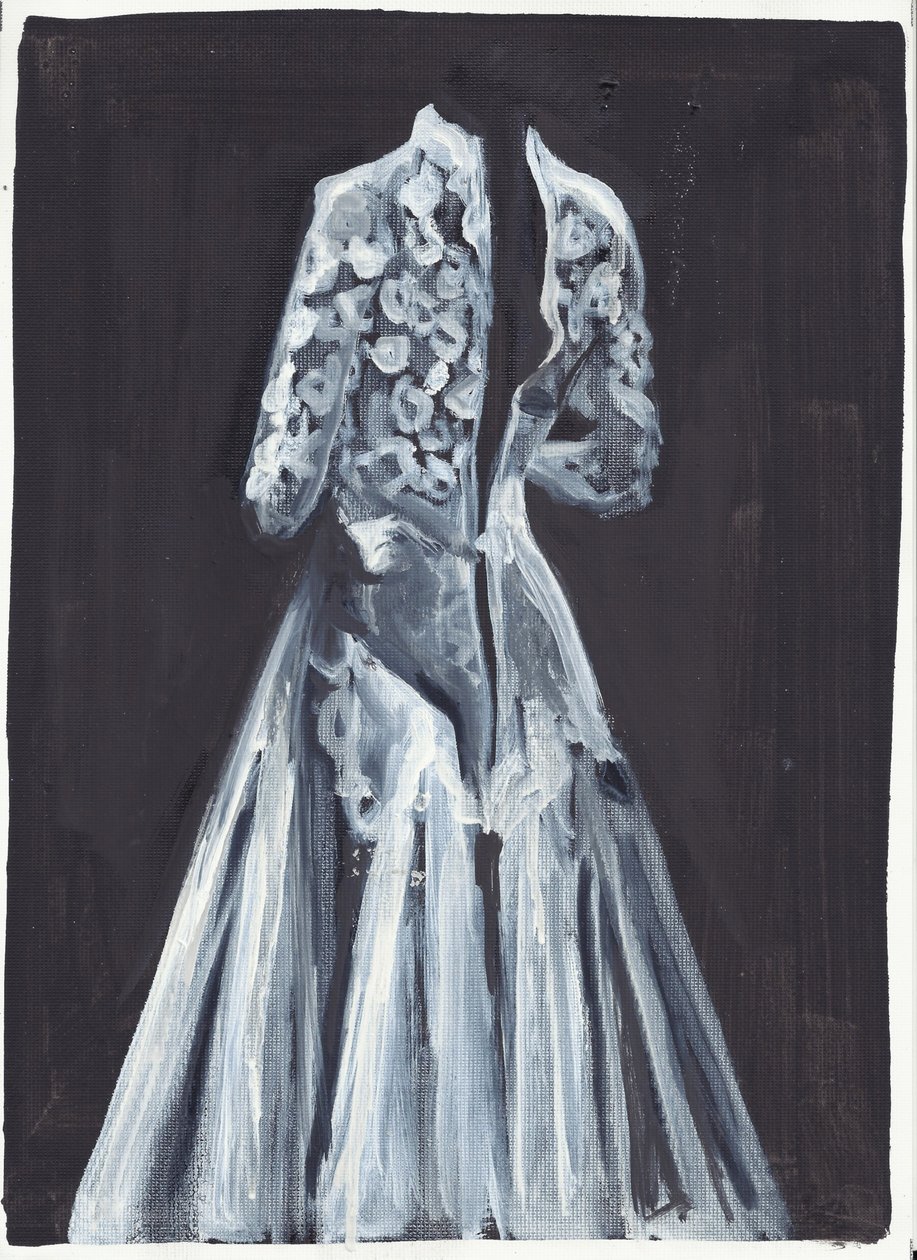 Lorelei, 2012 (óleo y acrílico sobre papel) de Cathy Lomax