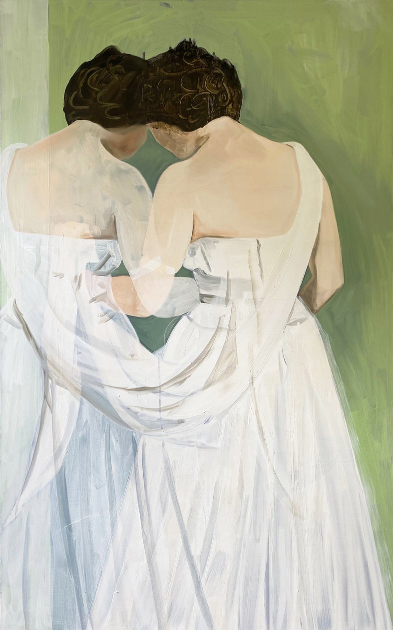 Peignoir, 2022 (óleo sobre lienzo) de Cathy Lomax