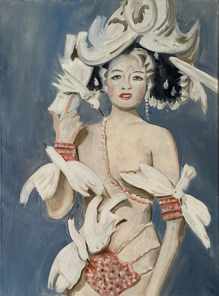 Showgirl, 2022 (óleo sobre lino) de Cathy Lomax