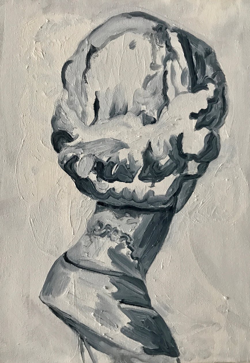 Las alegres doncellas: Harper, 2017 (óleo sobre lino) de Cathy Lomax