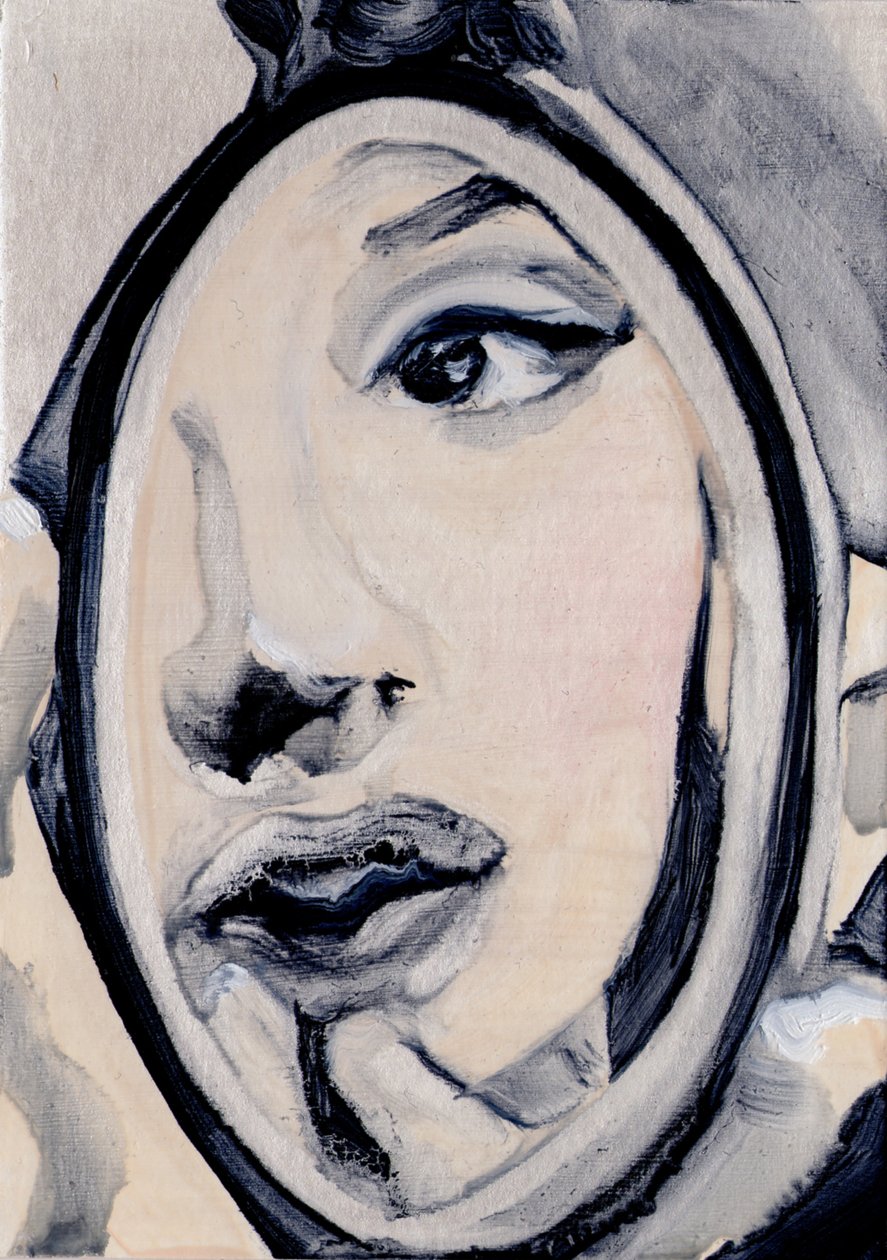 Sin título, 2016 (óleo y acrílico sobre papel) de Cathy Lomax