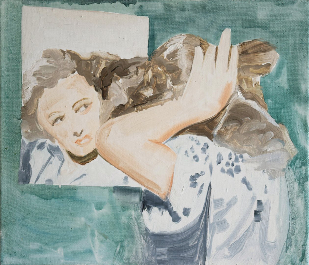 Up Do, 2017 (óleo sobre lino) de Cathy Lomax