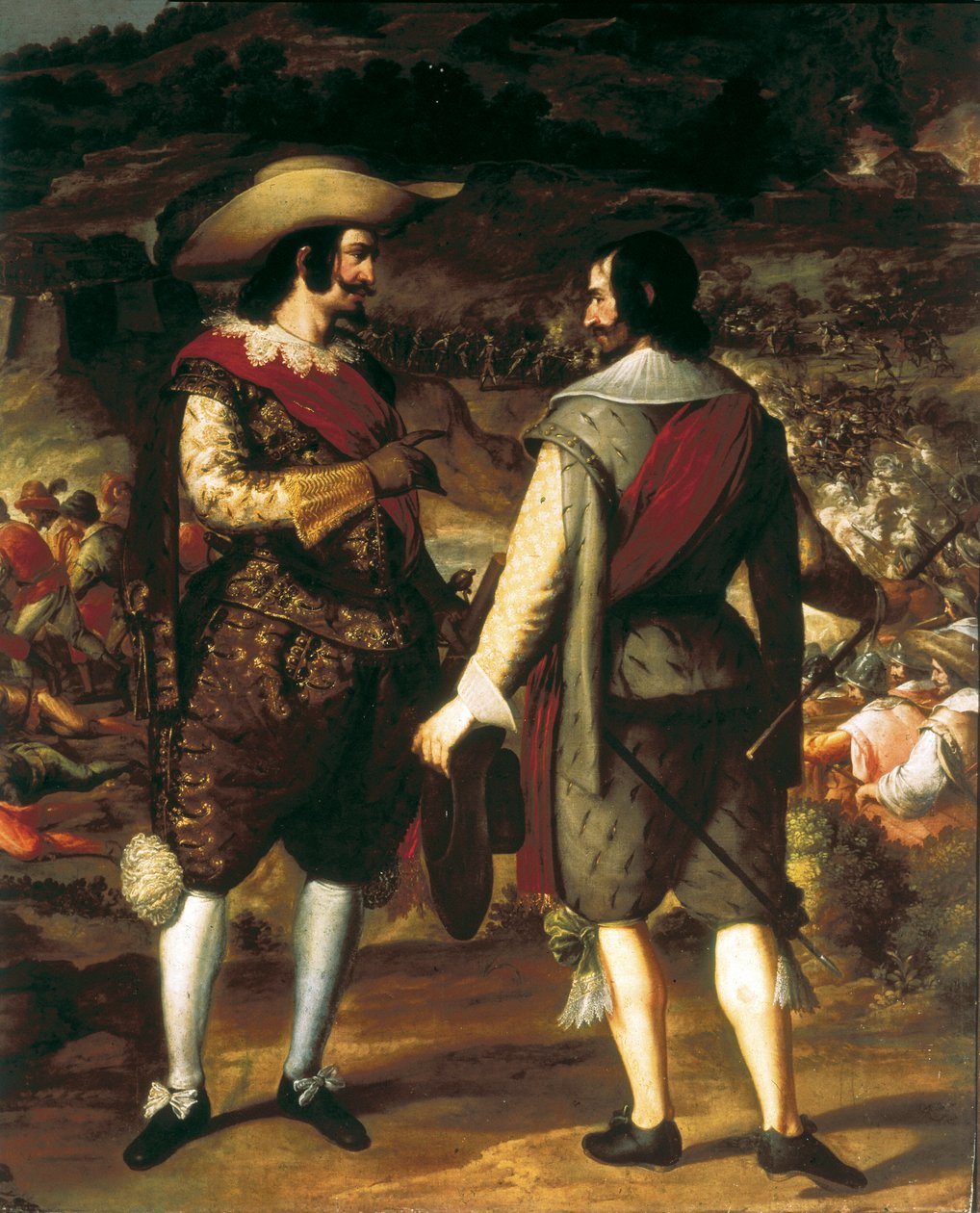 La captura de San Juan en Puerto Rico (1625). (detalle) de Caxesi or Caxete Eugenio Caxes