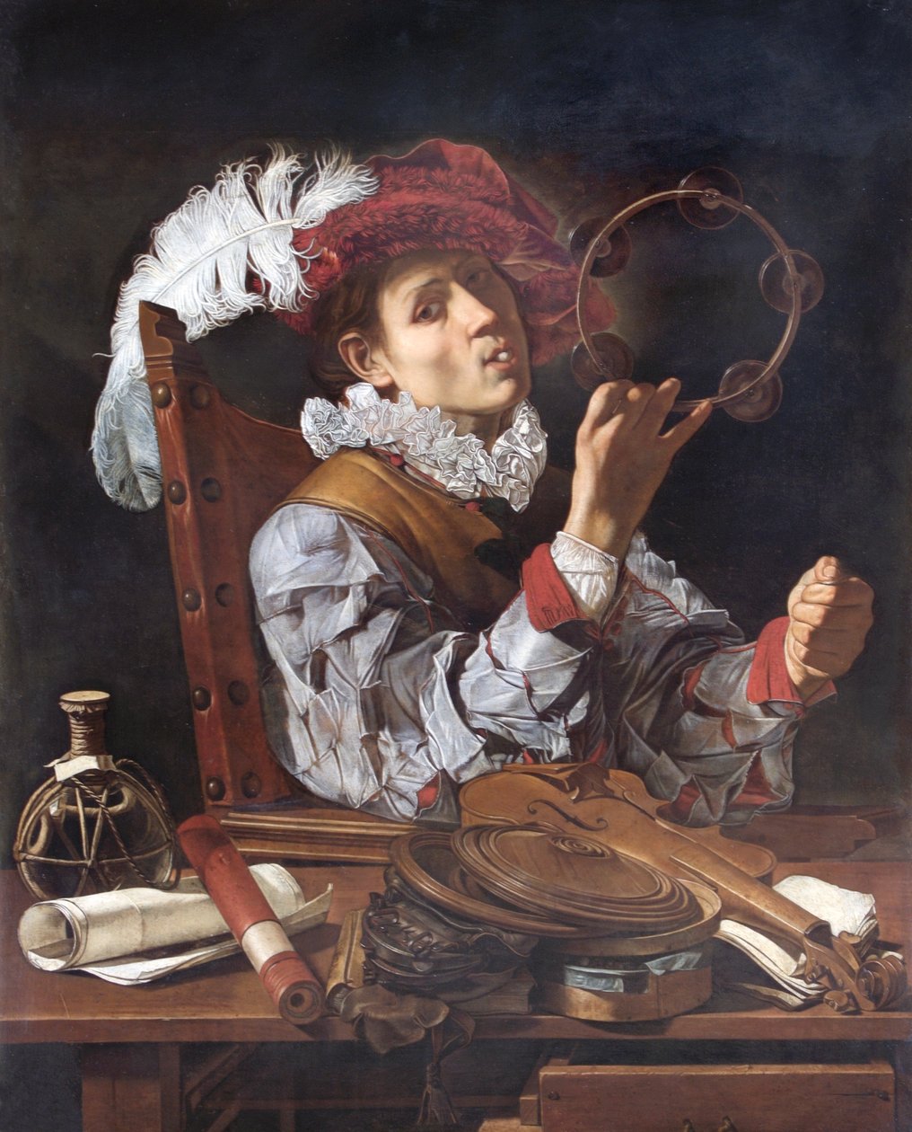 Un músico, c.1610 (óleo sobre lienzo) de Cecco de Caravaggio
