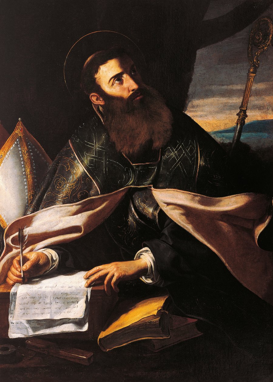 Retrato de San Agustín de Hipona de Cecco de Caravaggio