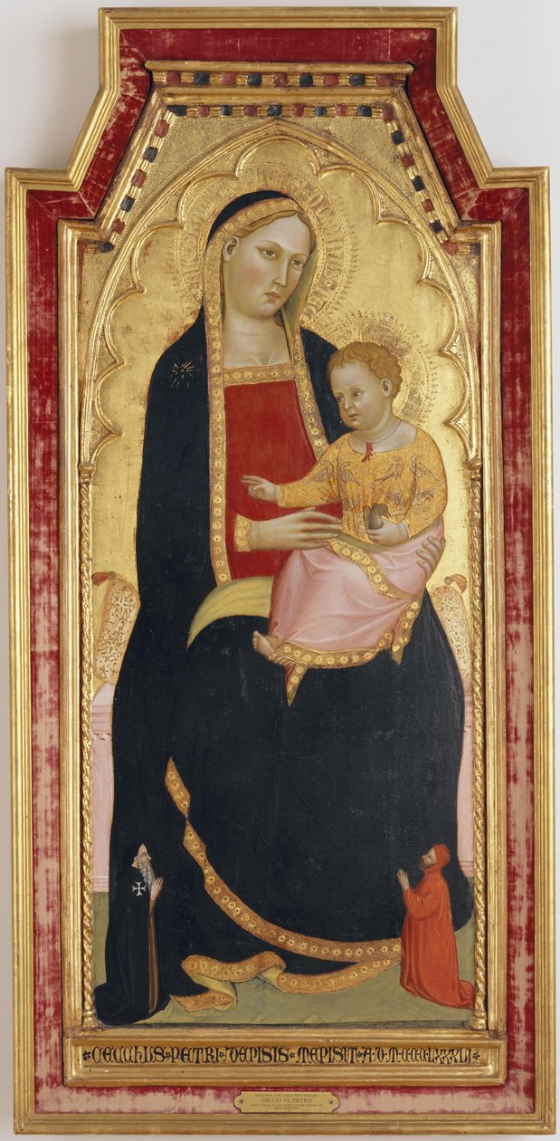 Virgen con el Niño y donantes de Cecco di Pietro