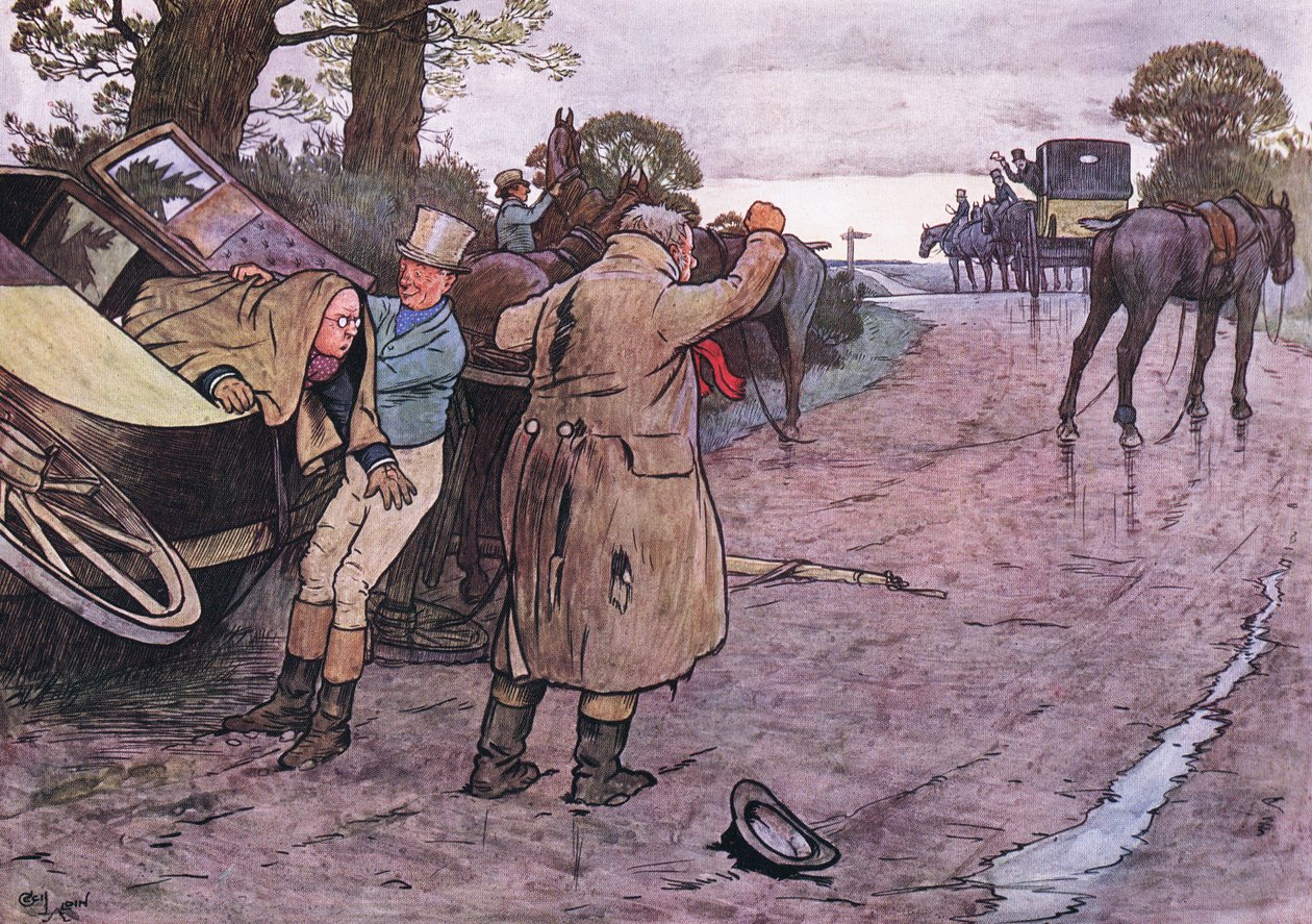 Amor a Tuppy, ¿no te subirás detrás? - ¡adelante chicos! respondió Jingle de Cecil Charles Windsor Aldin