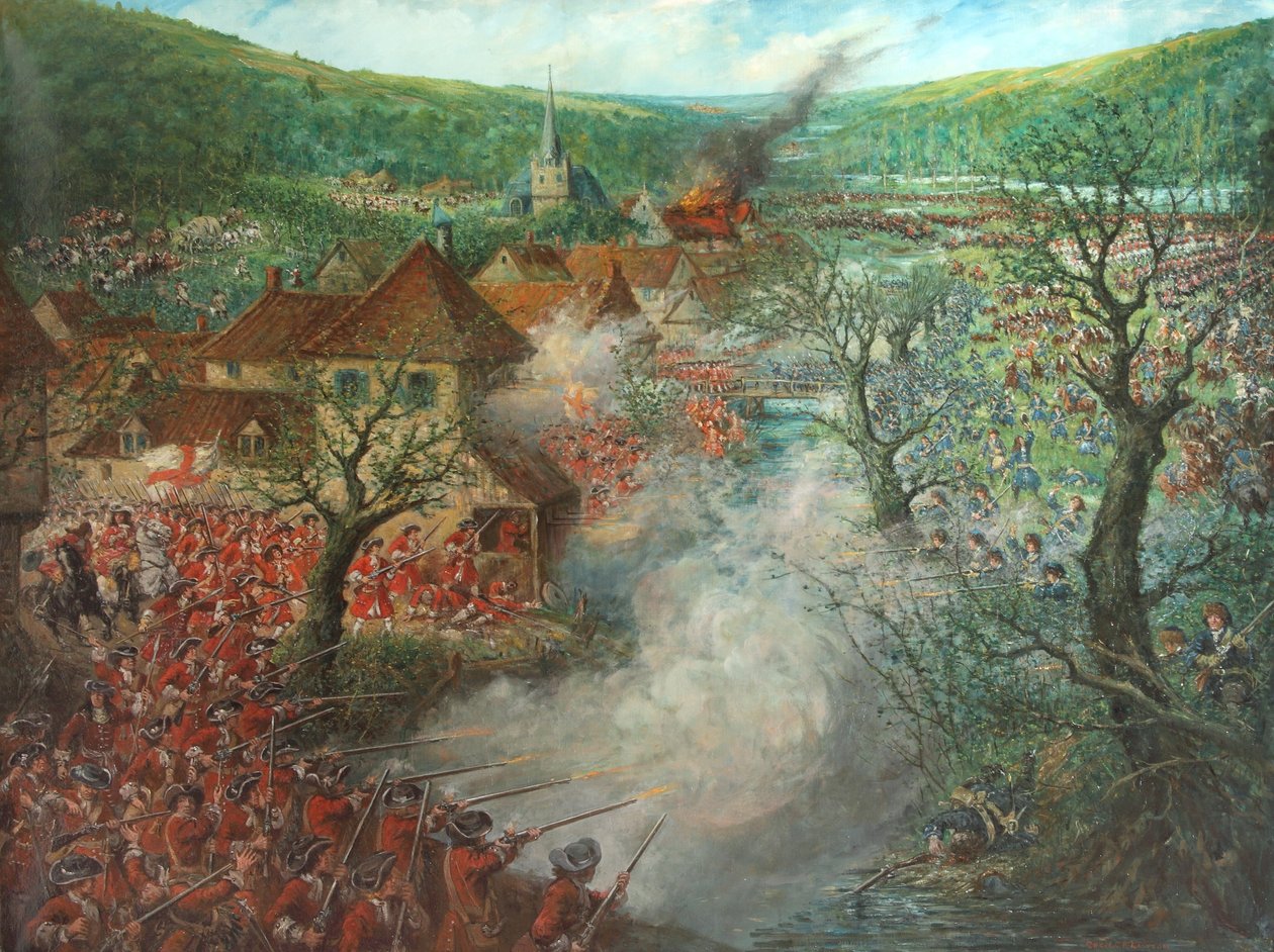 Escena de batalla fuera de una ciudad de Cecil Gordon Lawson